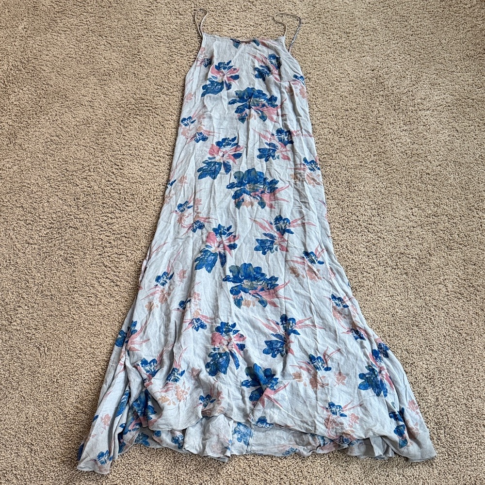 Intimately by Free People | Light Blue Floral Spaghetti-Strap Maxi | Size S
